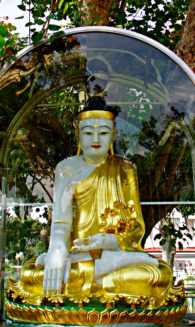 The Buddha image at the Bodhi tree
