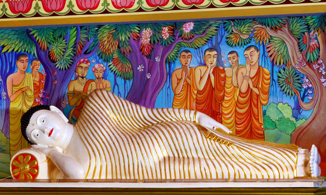 The Reclining Buddha, after the image at Polonnaruwa