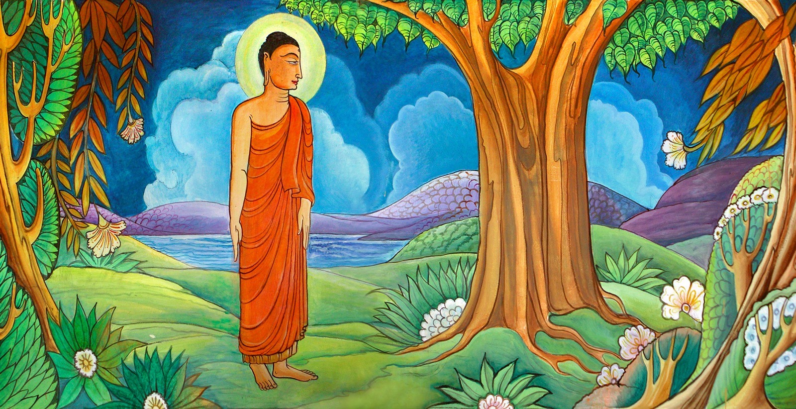 Jayasiri Semage murals, new Shrine Hall